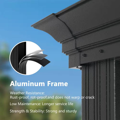 24 Ft. W X 12 Ft. D Aluminum Double Hardtop Gazebo with Textilene Netting