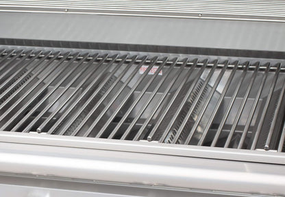 Bullet by Bull Yukon 5 Burner Outdoor Kitchen Grill, Built-In Gas Grill with 75,000 Btus of Heat, 304 Stainless Steel, Cast Iron Heat Treated Reliabull Bar Burners and Piezo Igniters