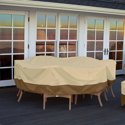 Veranda Water-Resistant 128 Inch round General Purpose Patio Furniture Cover, Patio Furniture Covers