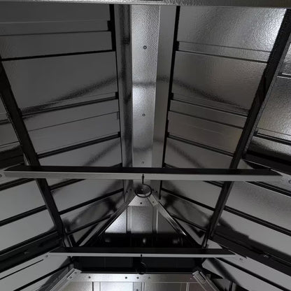 20 Ft. W X 12 Ft. D Double Hardtop Gazebo with Galvanized Steel Roof and Textilene Netting