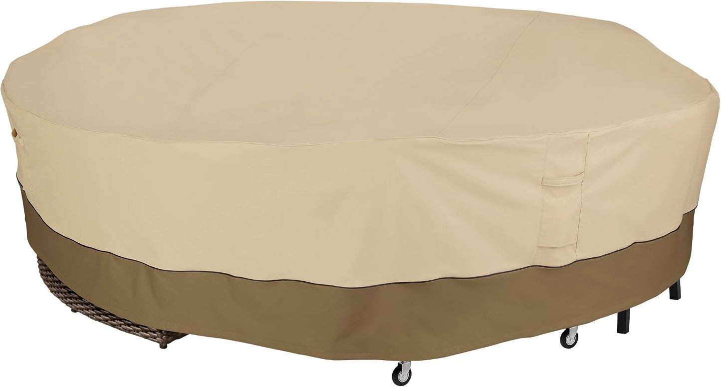 Veranda Water-Resistant 128 Inch round General Purpose Patio Furniture Cover, Patio Furniture Covers