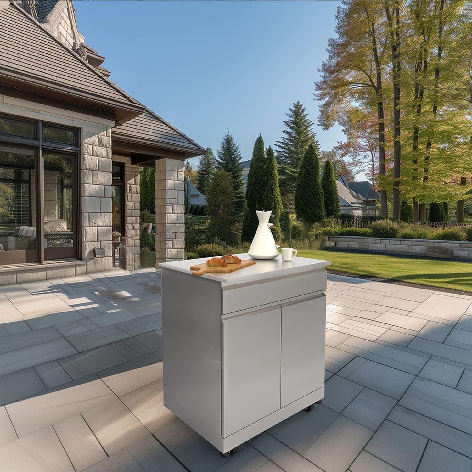 OBC3224 Outdoor Kitchen 32-In X 24-In X 37-In Single Base Cabinet, Stainless Steel
