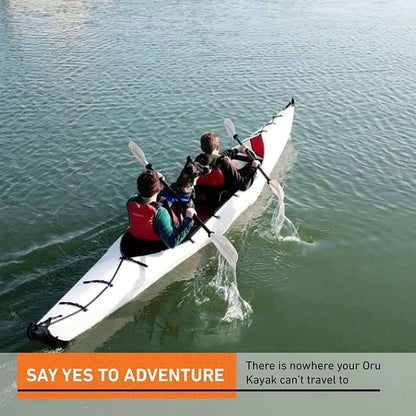Oru Foldable Kayak Haven TT. 1 or 2 People. Stable, Durable, Lightweight, Lake and River, Beginner, Intermediate (White)