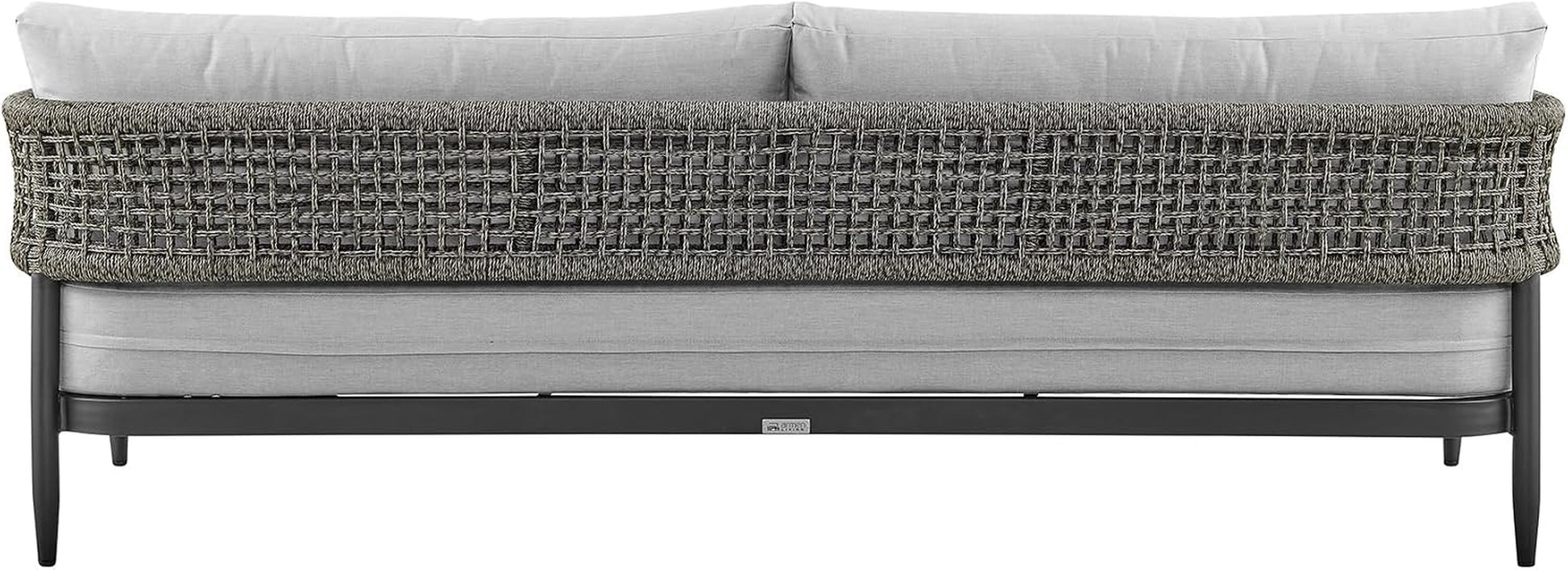 Alegria Aluminum and Rope Outdoor Sofa in Black and Gray