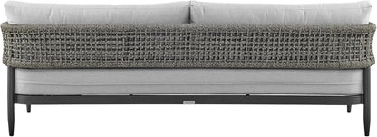 Alegria Aluminum and Rope Outdoor Sofa in Black and Gray