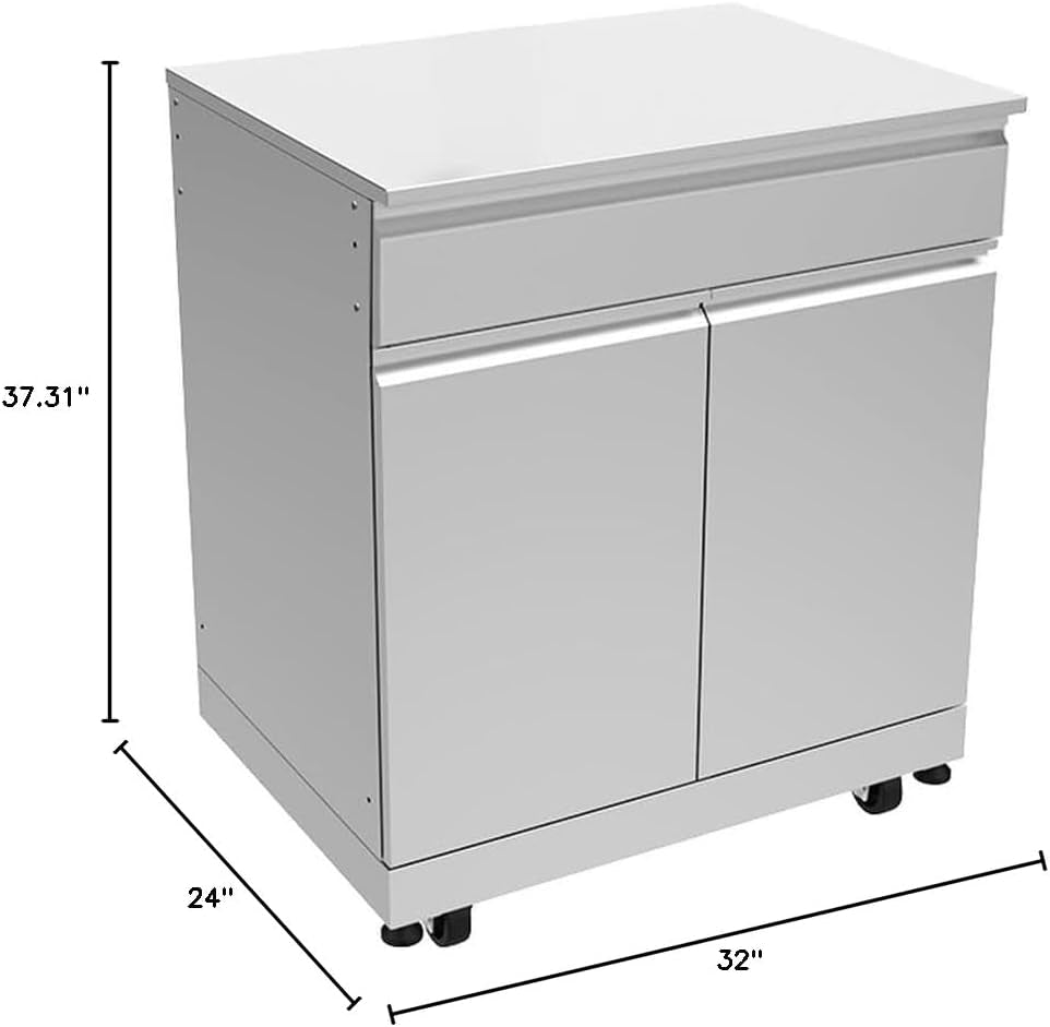 OBC3224 Outdoor Kitchen 32-In X 24-In X 37-In Single Base Cabinet, Stainless Steel