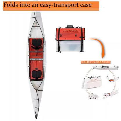 Oru Foldable Kayak Haven TT. 1 or 2 People. Stable, Durable, Lightweight, Lake and River, Beginner, Intermediate (White)